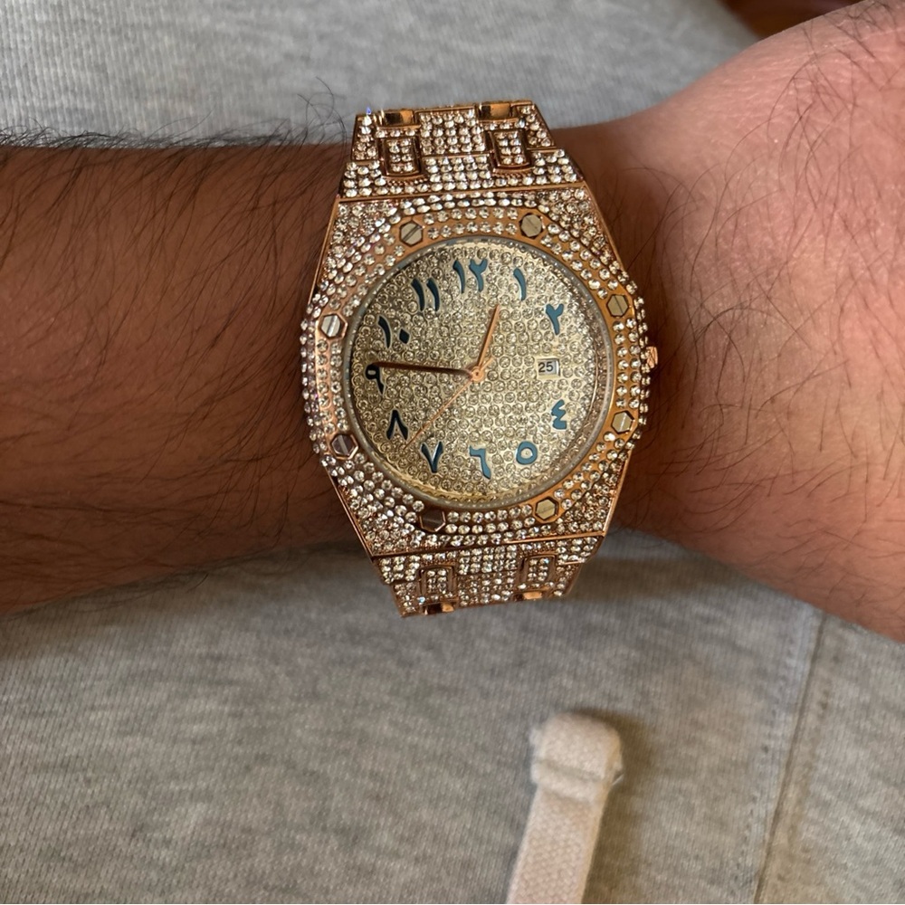 Gold and Silver Diamond Watch